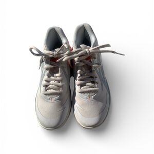 Stylish Gray and Orange Puma Melos sneakers high top size 4.5 boys